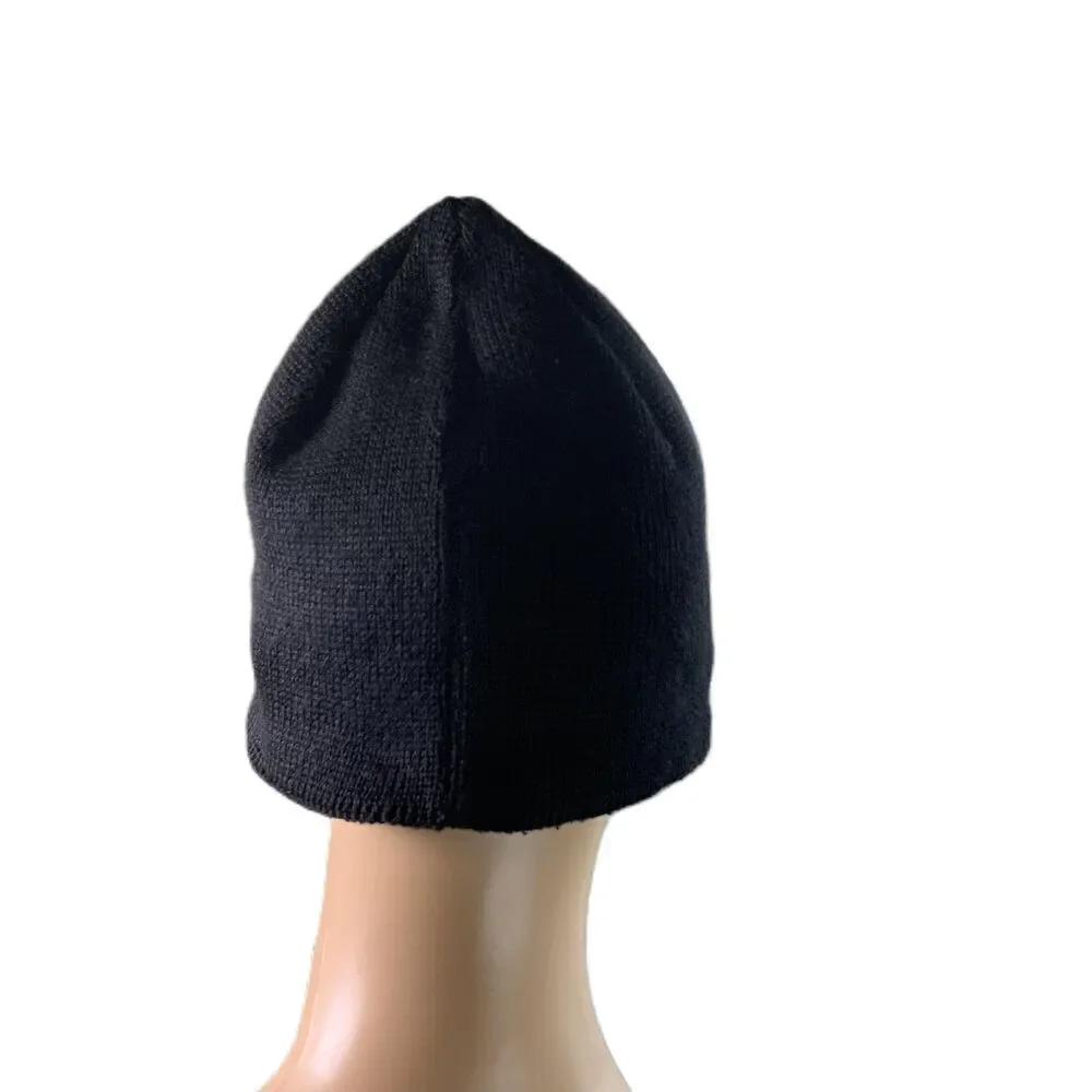 The North Unisex‎ Face Black Embroidered Logo Knit Hat Sz One Sz Grunge Normcore